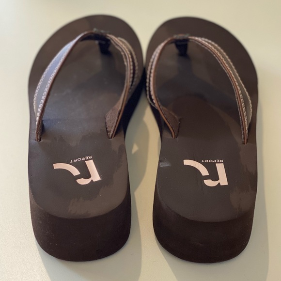 Brown Rubber Sponge Cushion Comfort Sandals - Picture 4 of 6